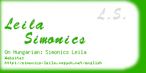 leila simonics business card